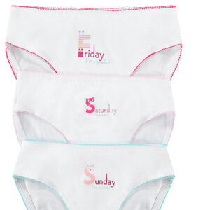 Lot de 7 culottes print jour de la semaine 