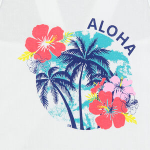 Junior - Débardeur avec print tropical et bretelles croisées au dos 