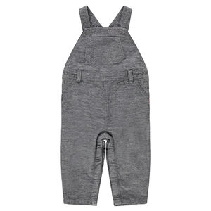 Salopette en coton fantaisie doublée jersey avec poche 