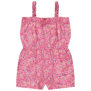Combishort fluide imprimé floral fille 
