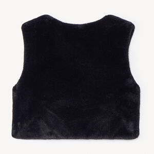 Gilet polaire sans manches uni en fausse-fourrure fille 