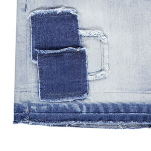 Junior - Jupe courte en jeans avec patchs fantaisie 