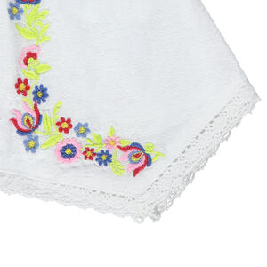 Ensemble tunique brodée et short en chambray imprimé 