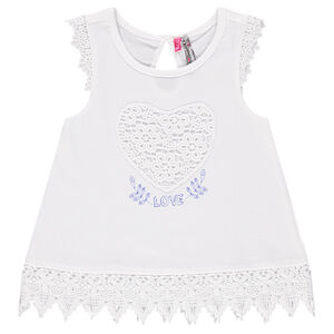 Débardeur évasé avec détails en crochet 