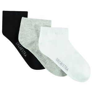 Lot de 3 paires de chaussettes courtes assorties 