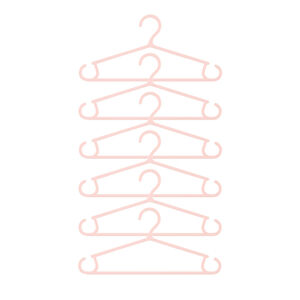Lot de 6 cintres pour bébé - Rose 