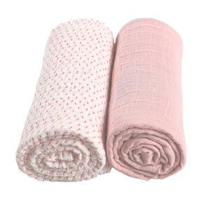 Lot de 2 draps housse en mousseline bio 60x120cm - Moris&Sacha 