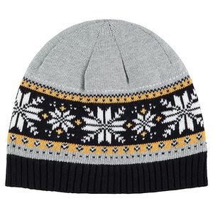 Bonnet en tricot doublé sherpa avec motif jacquard fantaisie 