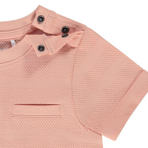 T-shirt manches courtes en jersey pop corn pour bébé garçon 