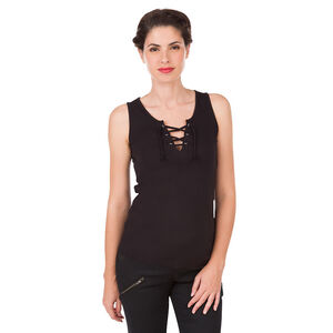 Débardeur de grossesse avec col à lacets fantaisie 