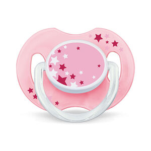 Lot de 2 sucettes nuit 0-6 mois - Rose 