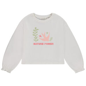 Sweat molleton court print hirondelle fille 