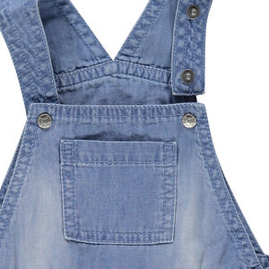 Salopette short en jeans effet used 