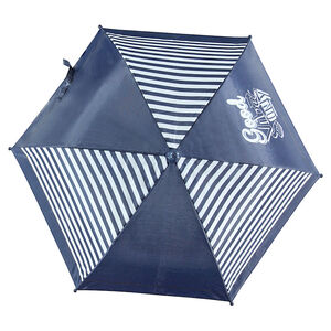 Parapluie avec rayures contrastées et motif fantaisie 