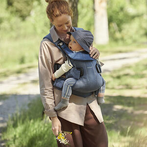 Porte-bébé One en coton – Bleu denim 