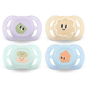 Sucette silicone Ultra Start 0-2m Mixte 2pcs Couleur aléatoire 