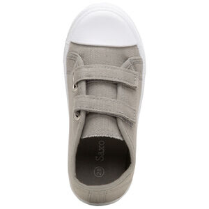 Baskets basses grises en toile à scratchs du 24 au 35 