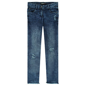 Junior - Jegging effet used et crinkle 