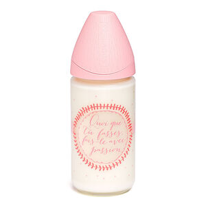 Biberon en verre 240 ml - Quoique tu fasses fais le avec passion 