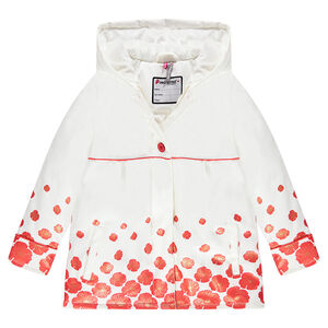 Parka à capuche imperméable printée et doublée sherpa 