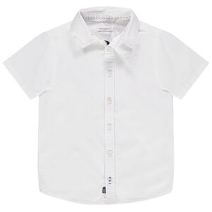 Chemise manches courtes blanche en coton 