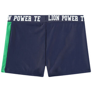 Boxer de bain bicolore avec inscriptions printées 