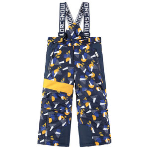 Pantalon de ski imprimé all-over à bretelles amovibles 