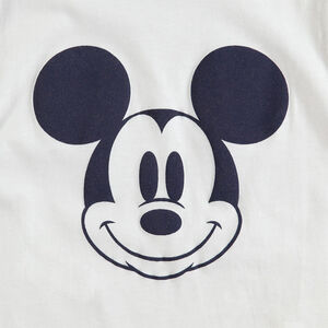 Tee-shirt manches courtes tricolore print Mickey Disney 