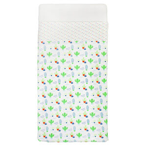Parure housse de couette + taie d'oreiller motif cactus - 140 x 100 cm 