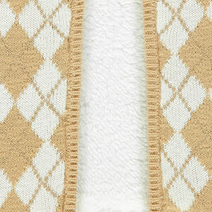 Veste en tricot motif jacquard doublée sherpa 