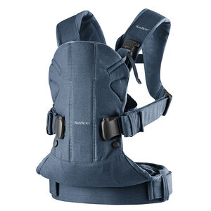 Porte-bébé One en coton – Bleu denim 