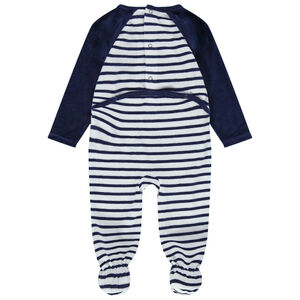 Dors-bien en velours à rayures placées print Mickey Disney 