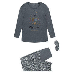 Pyjama de grossesse en jersey 3 pièces esprit Noël 