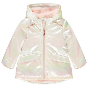 Coupe-vent iridescent doublé sherpa duveteux pour bébé fille 