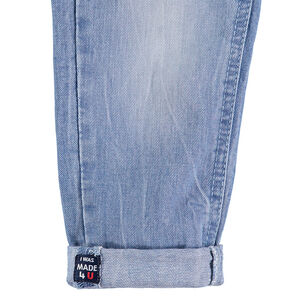 Jeans effet used et crinkle avec poches 