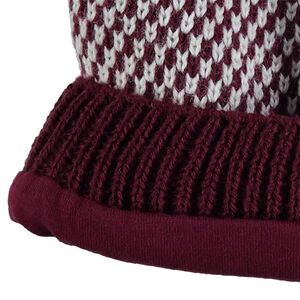 Ensemble bonnet et écharpe en tricot motif jacquard 