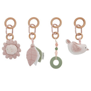 Set de 4 jouets pour arche Promenade Bucolique rose 