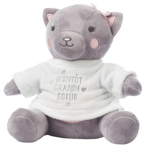 Habillage pour peluche annonce de naissance "tu vas être grande soeur" 