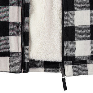 Junior - Veste à carreaux doublée sherpa à poches 