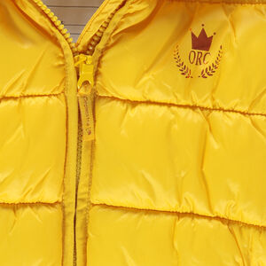 Doudoune ouatinée à capuche effet matelassé doublée micropolaire 