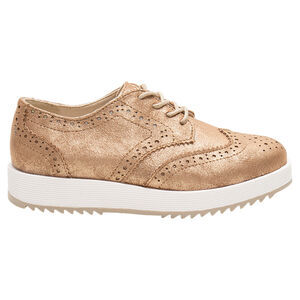 Derbies dorées à lacets semelle compensée du 24 au 27 