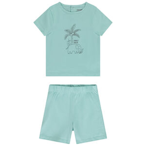 Set pyjama court print éléphant pour bébé garçon 