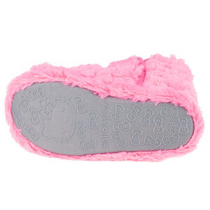 Chaussons bottines fausse fourrure avec patch Hello Kitty et pompons 