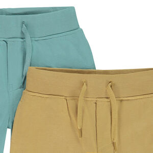 Lot de 2 bermudas unis garçon 