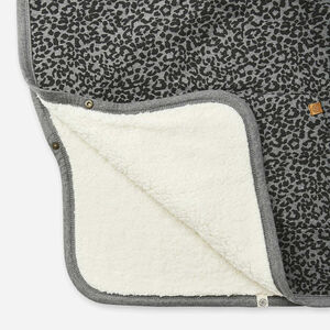 Poncho Teddy 1-3 ans Leopard Gris/Noir 