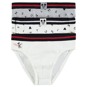 Lot de 3 slips en coton print Mickey Disney 