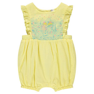 Combinaison courte avec volants et print fantaisie 