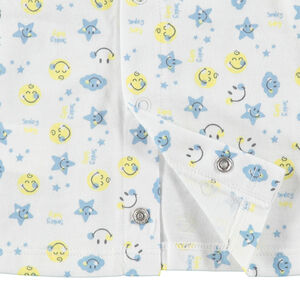 Ensemble avec tee-shirt imprimé Smiley all-over et salopette à poches 