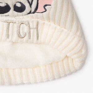 Bonnet en tricot côtelé Stitch Disney pour bébé fille 