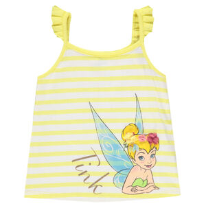 Débardeur à bretelles volantées avec print Fée Clochette 